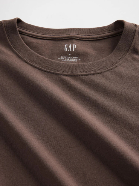 Мужская однотонная футболка GAP 1159858684 (Коричневый XL)