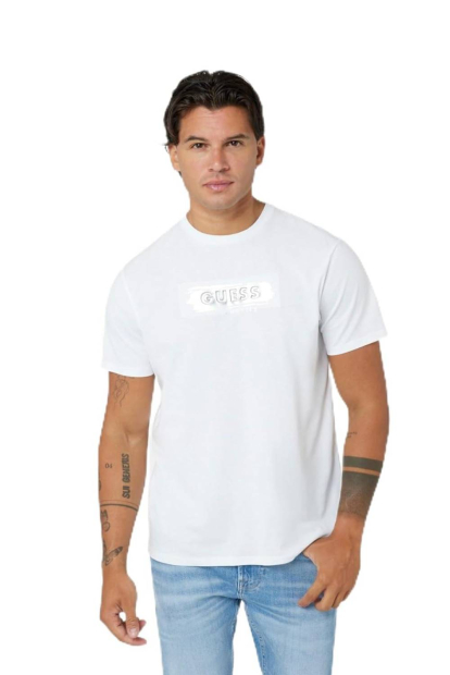 Чоловічі футболки Guess з логотипом 1159858910 (Білий XXL)