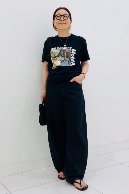 Футболка MoMA Art ICONS UNIQLO с принтом 1159859014 (Черный L)