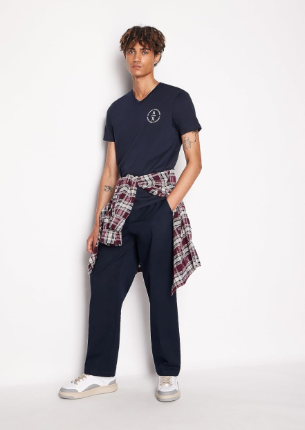 Футболка Armani Exchange с логотипом 1159859086 (Синий XXL)