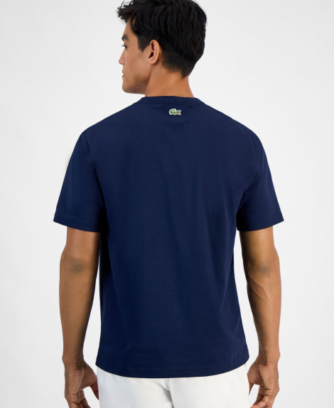 Чоловічі футболки Lacoste з логотипом 1159859121 (Синій XXL)