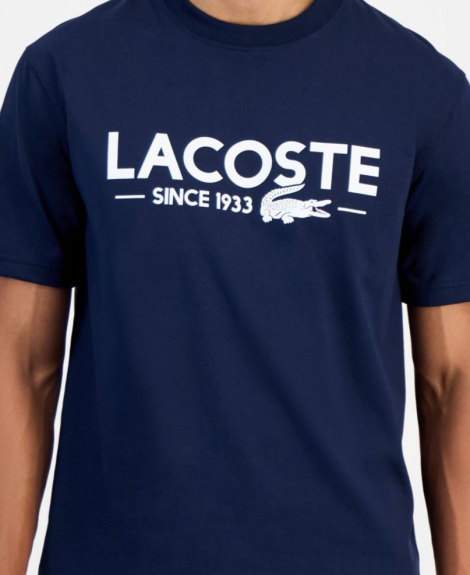 Чоловічі футболки Lacoste з логотипом 1159859121 (Синій XXL)