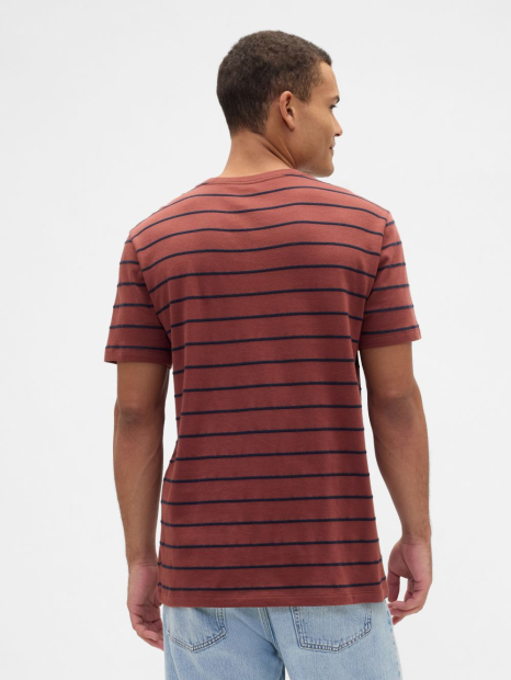 Чоловічі футболки GAP в смужку 1159859233 (Коричневий M)