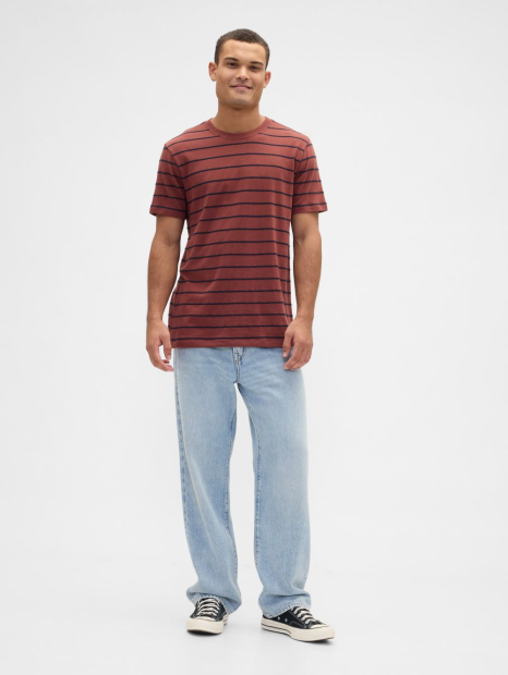 Чоловічі футболки GAP в смужку 1159859233 (Коричневий M)