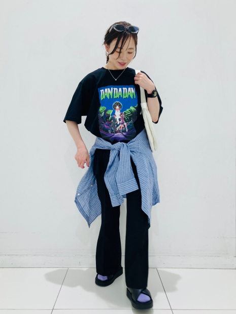 Футболка Dan Da Dan UNIQLO з принтом 1159859323 (Чорний S)