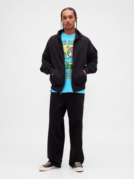 Чоловічі футболки GAP з принтом Keith Haring 1159859359 (Блакитний M)