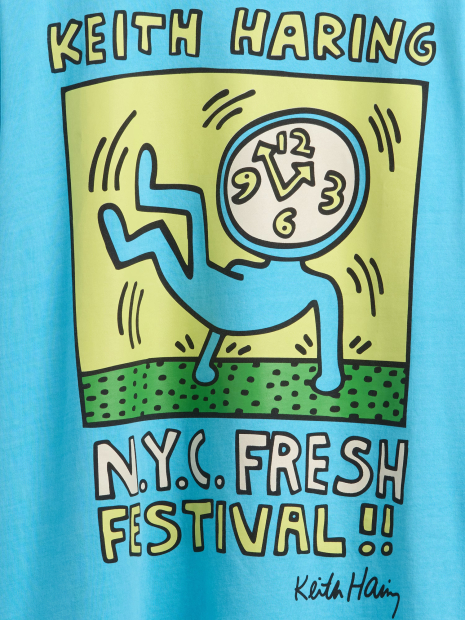 Чоловічі футболки GAP з принтом Keith Haring 1159859359 (Блакитний M)