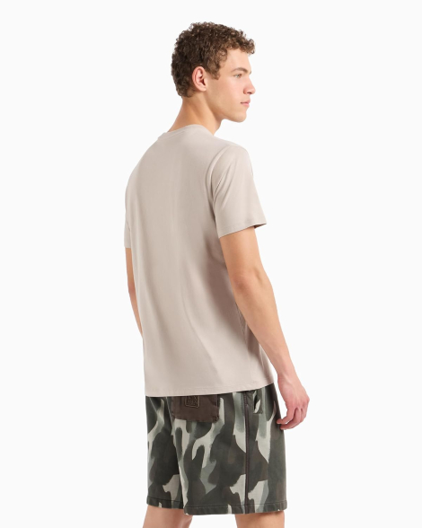 Чоловічі футболки Armani Exchange з принтом 1159859513 (Бежевий XXL)