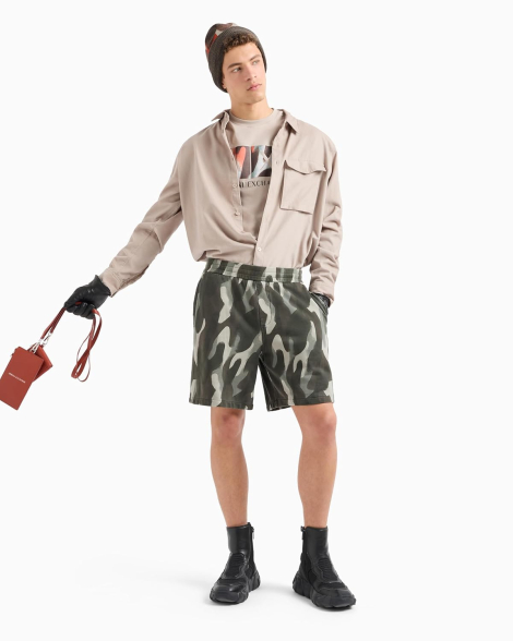 Чоловічі футболки Armani Exchange з принтом 1159859513 (Бежевий XXL)