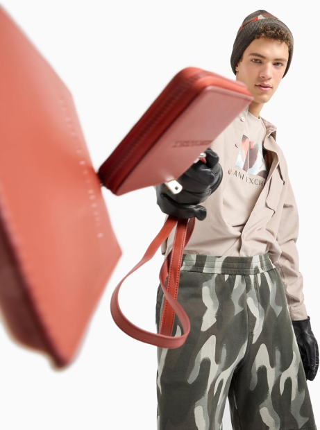 Чоловічі футболки Armani Exchange з принтом 1159859513 (Бежевий XXL)