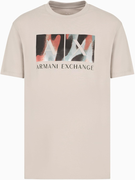 Чоловічі футболки Armani Exchange з принтом 1159859513 (Бежевий XXL)