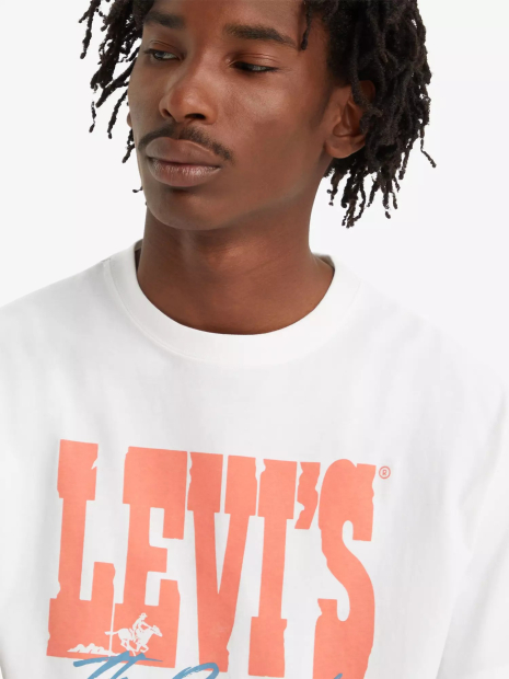 Чоловічі футболки з логотипом Levi's 1159859535 (Білий M)