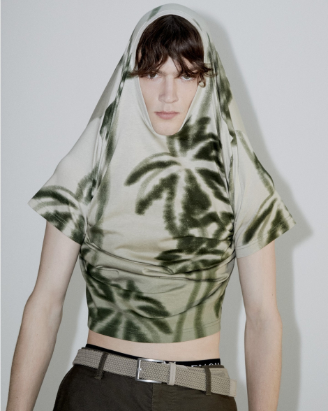 Футболка Armani Exchange з принтом 1159859786 (Сірий/Зелений XL)