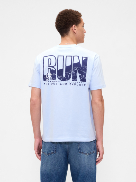 Мужская футболка GAP с принтом 1159860053 (Голубой XXL)