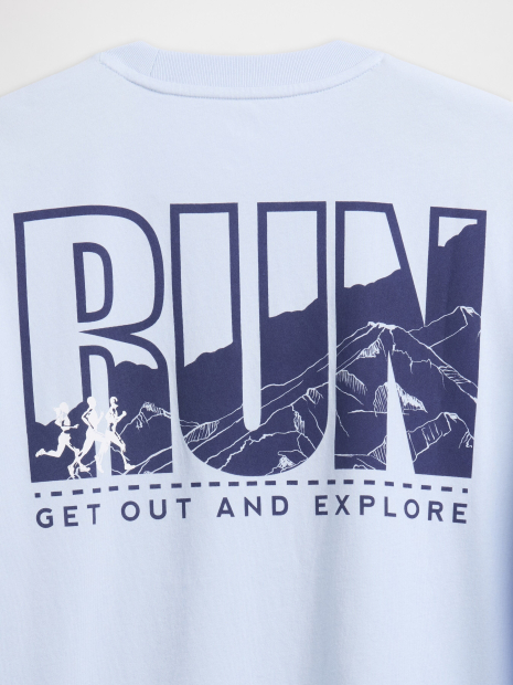 Мужская футболка GAP с принтом 1159860053 (Голубой XXL)