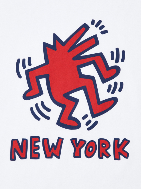 Футболка Keith Haring UNIQLO с принтом 1159860227 (Белый XL)