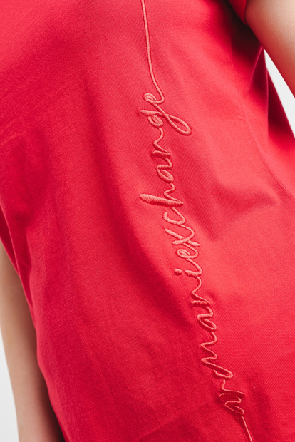 Женская футболка Armani Exchange с логотипом 1159860423 (Красный XS)