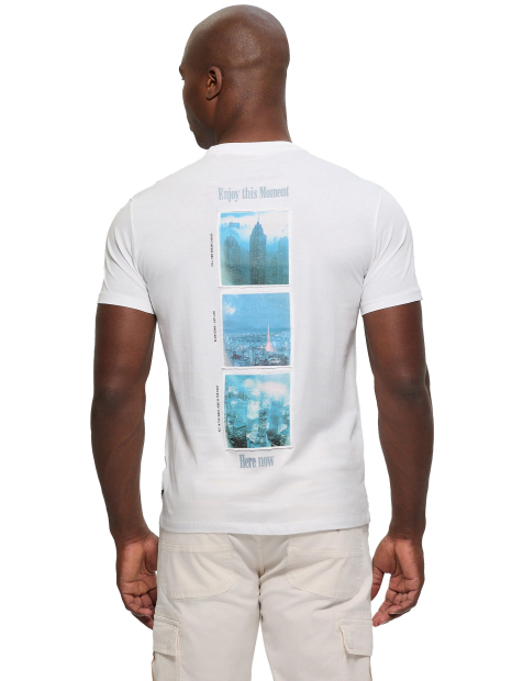 Мужская футболка Guess с принтом сзади 1159860426 (Белый XL)