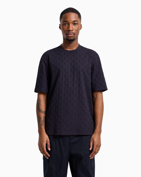 Чоловічі футболки з логотипом Armani Exchange 1159860486 (Синій XXL)