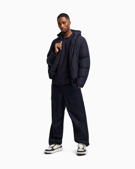 Чоловічі футболки з логотипом Armani Exchange 1159860486 (Синій XXL)