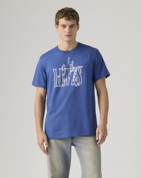 Мужская футболка Levi's с принтом 1159860493 (Синий XL)