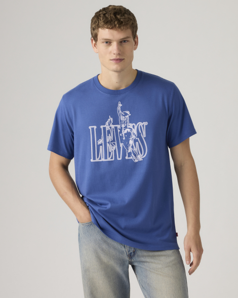 Мужская футболка Levi's с принтом 1159860493 (Синий XL)