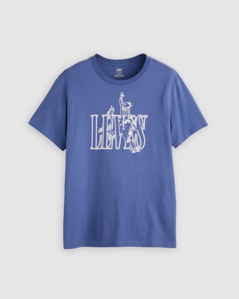 Мужская футболка Levi's с принтом 1159860493 (Синий XL)