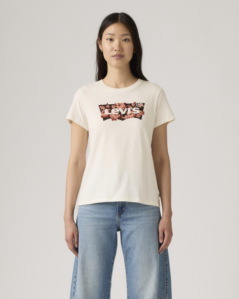 Женская футболка Levi's с логотипом 1159860560 (Молочный S)