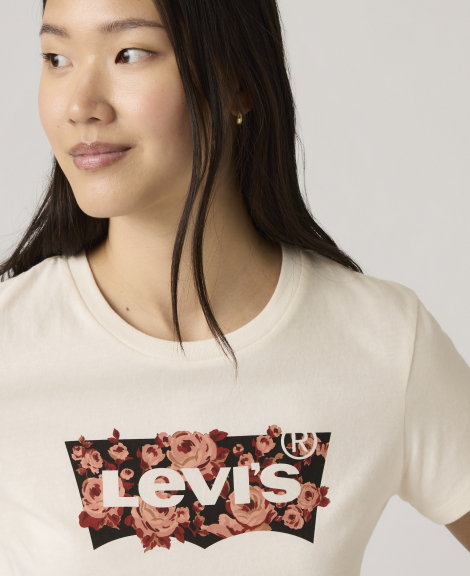 Женская футболка Levi's с логотипом 1159860560 (Молочный S)