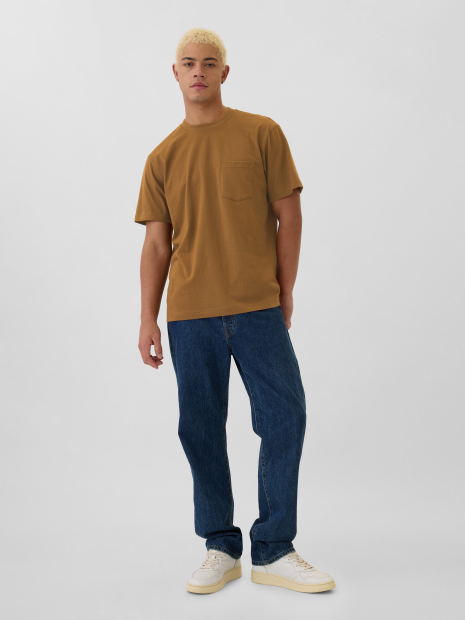Мужская футболка GAP с карманом 1159860575 (Коричневый L)