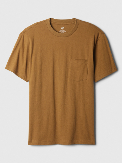 Мужская футболка GAP с карманом 1159860575 (Коричневый L)