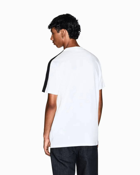 Футболка Armani Exchange с контрастными вставками на рукавах 1159860663 (Белый XXL)