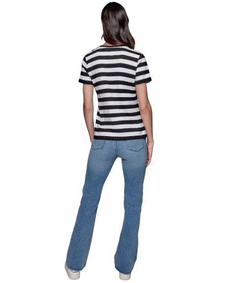 Женская футболка Karl Lagerfeld Paris с вышивкой 1159860681 (Черный/Белый S)