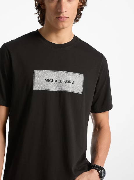Мужская футболка Michael Kors с логотипом 1159860704 (Черный M)