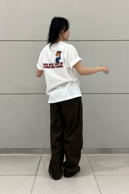 Футболка Zootopia UNIQLO с принтом сзади 1159860747 (Белый XXL)