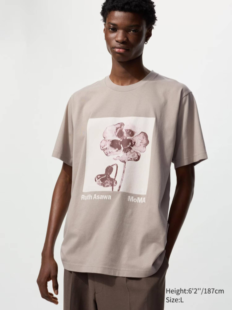 Футболка MoMA Art Icons UNIQLO с принтом 1159860752 (Бежевый XL)