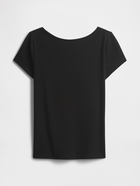 Женская футболка GAP с вырезом на спинке 1159860974 (Черный S)
