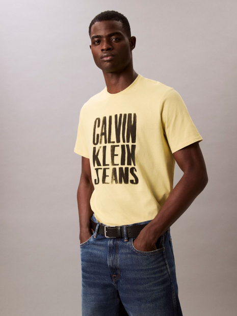 Жіноча футболка Calvin Klein з логотипом 1159861622 (Жовтий XXL)