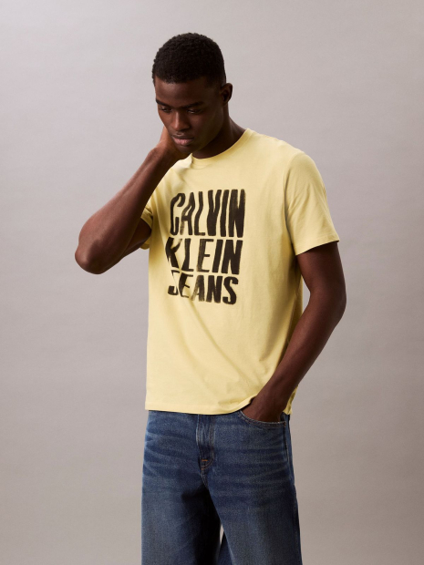 Жіноча футболка Calvin Klein з логотипом 1159861622 (Жовтий XXL)