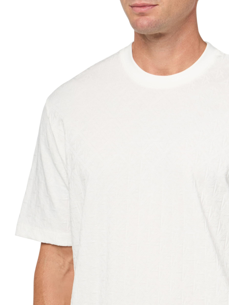 Футболка Armani Exchange с монограммой 1159861684 (Молочный XXL)