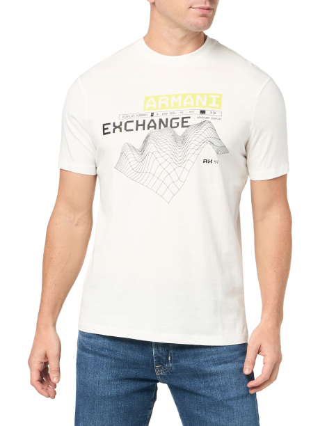 Футболка Armani Exchange с принтом 1159861685 (Молочный XXL)