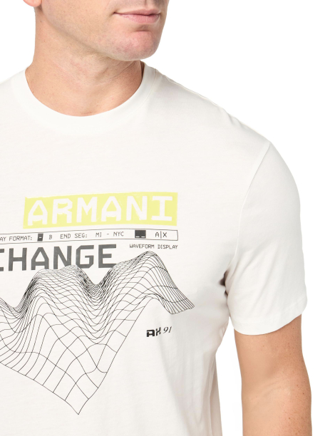 Футболка Armani Exchange с принтом 1159861685 (Молочный XXL)