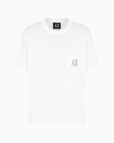 Футболка Armani Exchange с карманом 1159861734 (Молочный XXL)