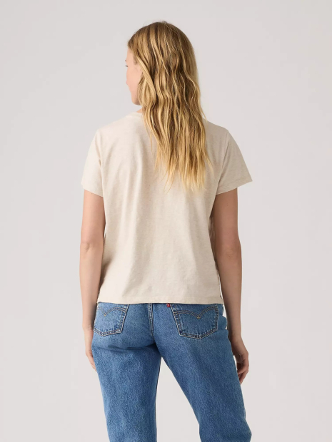 Женская футболка Levi's с принтом 1159861858 (Молочный S)