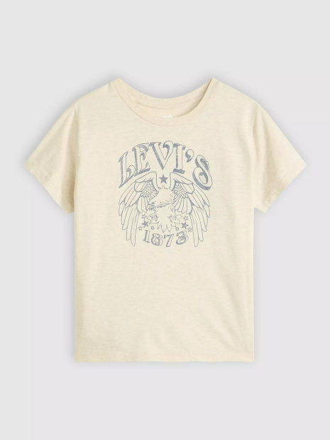Женская футболка Levi's с принтом 1159861858 (Молочный S)