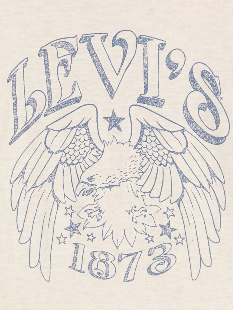 Женская футболка Levi's с принтом 1159861858 (Молочный S)