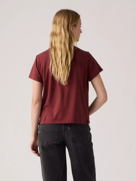 Женская футболка Levi's с принтом 1159861861 (Бордовый S)