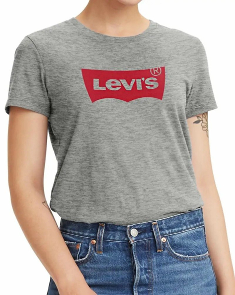 Жіноча футболка з логотипом Levi's 1159862131 (Сірий M)