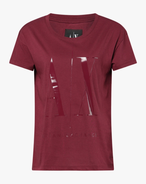 Жіноча футболка з логотипом Armani Exchange 1159862218 (Бордовий XS)