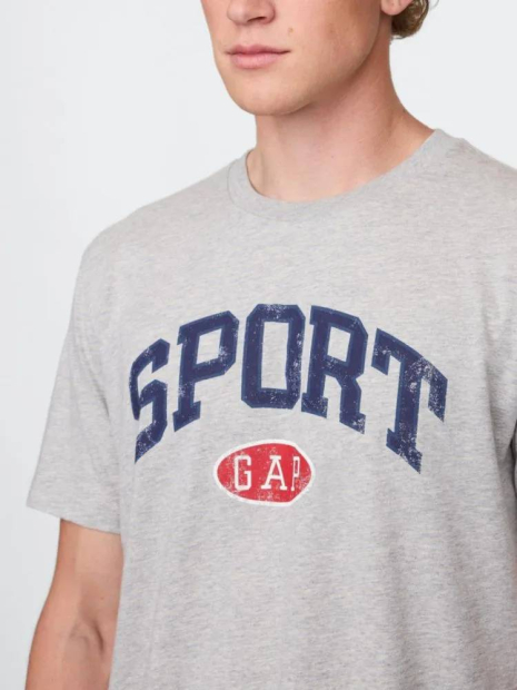 Чоловічі футболки GAP з логотипом 1159862246 (Сірий XL)